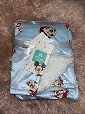 Disney Baby Mickey Mouse Blue Blanket